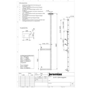 DW-FU &Oslash; 80 mm Edelstahl-Kragarm mit verschiebbarem statischen Wandhalter