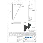 Ø 80 mm Konsolbleche verstellbar von 50 - 150 mm