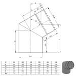 Ø 120 mm Ofenrohr Bogen 60° - schwarz
