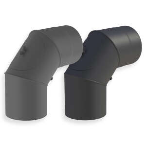 Ofenrohr Bogen drehbar 0° - 90° mit Tür