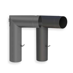 Ofenrohr Bogen zweiteilig lang mit Tür und...