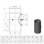 Ofenrohr 30 cm mit Drosselklappe