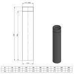 Ofenrohr 75 cm