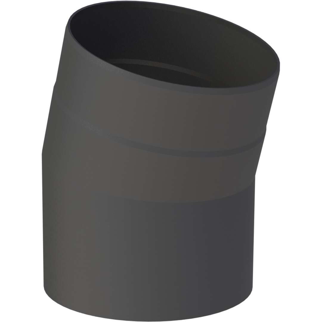 Ø 120 mm Ofenrohr Bogen 15° - schwarz