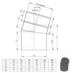 Ø 120 mm Ofenrohr Bogen 15° - schwarz