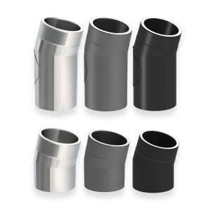 Ofenrohr doppelwandig ISO-Line Winkel 15°