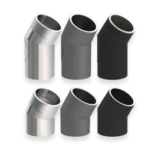 Ofenrohr doppelwandig ISO-Line Winkel 30°