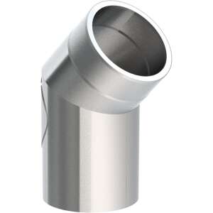 Ofenrohr doppelwandig ISO-Line Winkel 45°