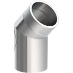Ofenrohr doppelwandig ISO-Line Winkel 45°