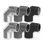 Ofenrohr doppelwandig ISO-Line Winkel 90°