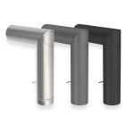 Ofenrohr doppelwandig ISO-Line Winkelrohr 90° mit Drosselklappe