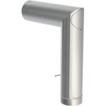 Ofenrohr doppelwandig ISO-Line Winkelrohr 90° mit Drosselklappe