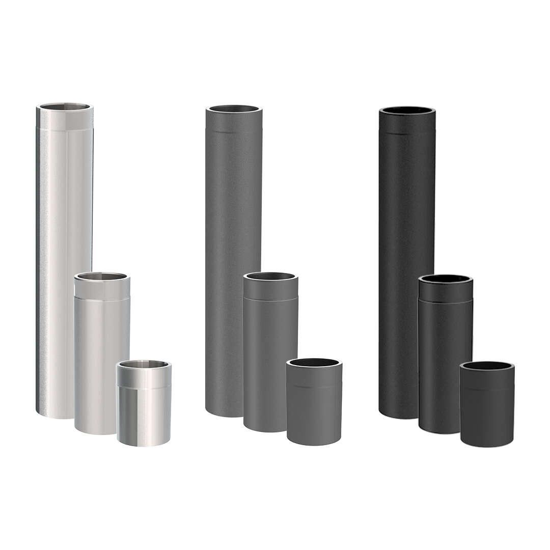 Ofenrohr doppelwandig ISO-Line Längenelement