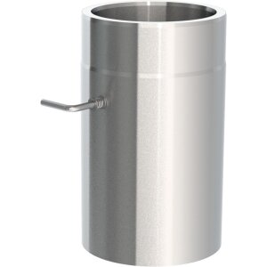 Ofenrohr doppelwandig ISO-Line L&auml;ngenelement 300 mm mit Drosselklappe