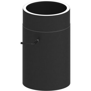 Ofenrohr doppelwandig ISO-Line L&auml;ngenelement 300 mm mit Drosselklappe