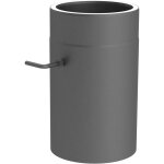 Ofenrohr doppelwandig ISO-Line Längenelement 300 mm mit Drosselklappe