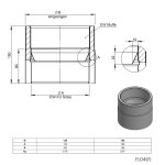 Ofenrohr doppelwandig ISO-Line Längenelement 150 mm mit Kondensatring