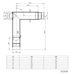 Ofenrohr doppelwandig ISO-Line Winkelrohr-Set 90°