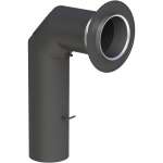 Ø 120 mm Ofenrohrset kantig - mit Tür und Drosselklappe - schwarz