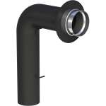 Ø 200 mm Ofenrohrset gezogen - mit Tür und Drosselklappe - schwarz