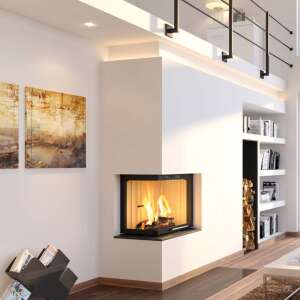 Wasserf&uuml;hrender Kamineinsatz Spartherm Varia 2L-55h H2O - Eckscheibe links