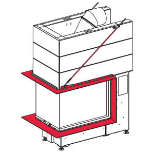 Spartherm Blende Varia 1Vh 51 3-seitig, massiv