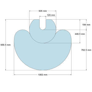 Funkenschutzplatte Glas für Kaminofen zweiteilig...
