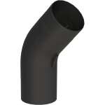 Ø 150 mm Ofenrohr Bogen 45° gezogen - mit Tür - schwarz