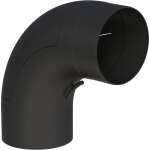 Ø 150 mm Ofenrohr Bogen 90° gezogen - mit Tür - schwarz