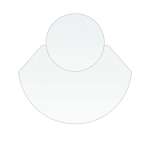 Funkenschutzplatte Glas für Kaminofen zweiteilig Kreis