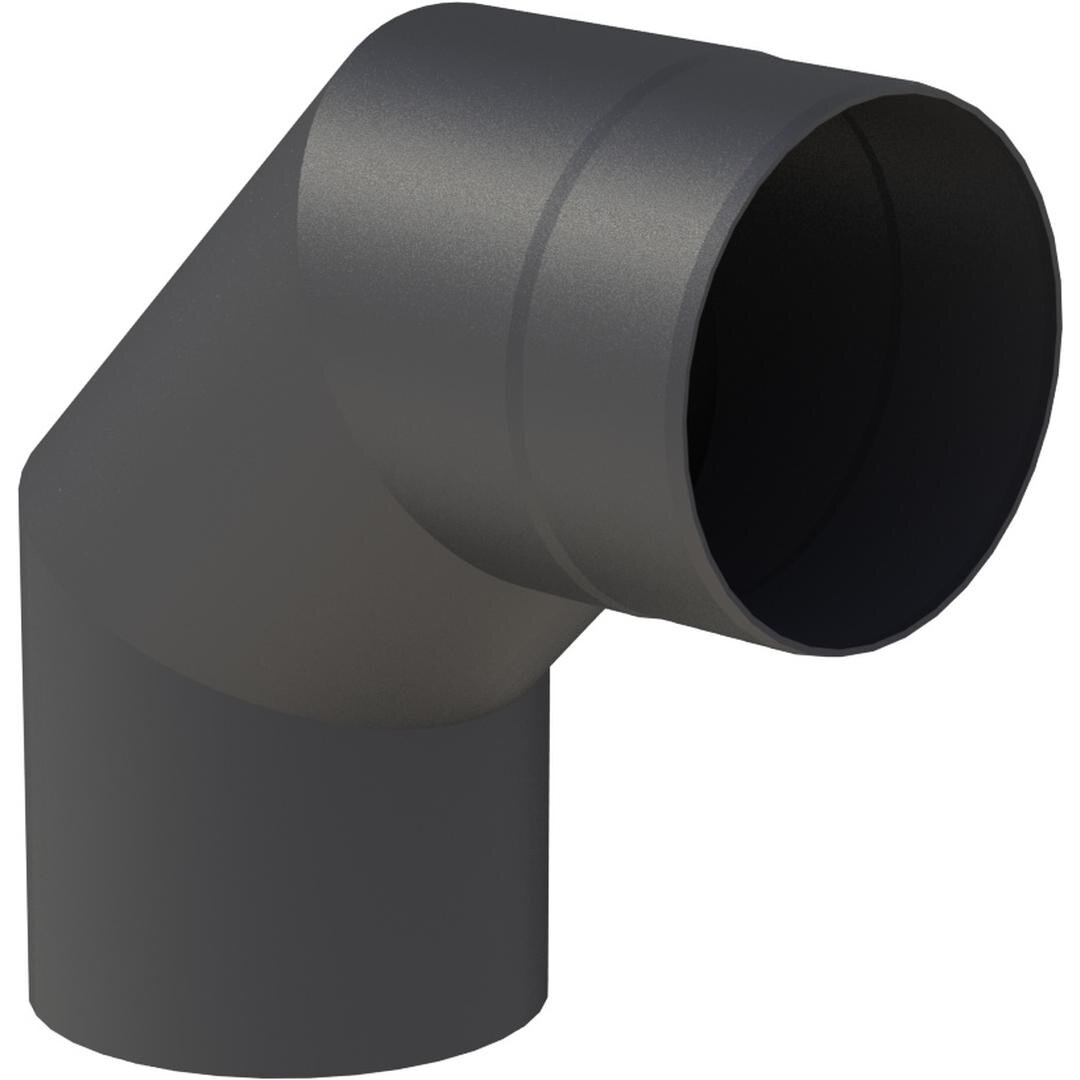 Ø 180 mm Ofenrohr Bogen 90° - schwarz