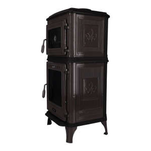 Gussofen Ferrox 55 Back grau emailliert