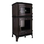 Gussofen Ferrox 55 Back grau emailliert