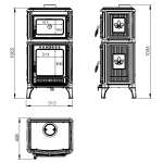 Gussofen Ferrox 55 Back rot emailliert