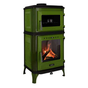 Gussofen Ferrox 55 Back grün emailliert