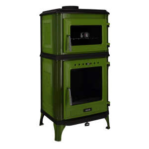 Gussofen Ferrox 55 Back grün emailliert