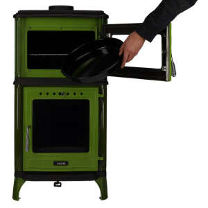 Gussofen Ferrox 55 Back gr&uuml;n emailliert