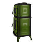 Gussofen Ferrox 55 Back grün emailliert