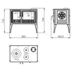 Küchenherd Cook Lite beige emailliert