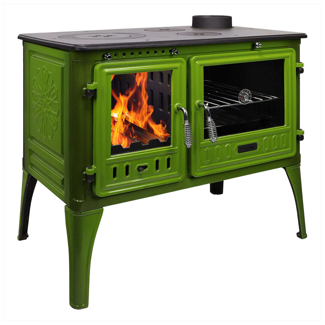 Küchenherd Cook Lite grün emailliert