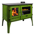 Küchenherd Cook Lite grün emailliert