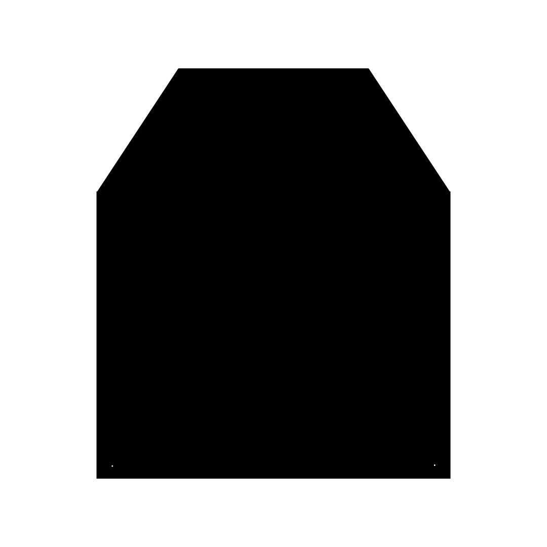 Funkenschutz Stahlbodenplatte Schwarz Sechseck 120 x 100 cm