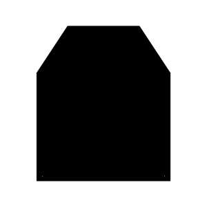 Funkenschutz Stahlbodenplatte Schwarz Sechseck 120 x 100 cm