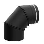 Ø 120 mm Bogen drehbar 0-90° dreiteilig mit Tür RLU