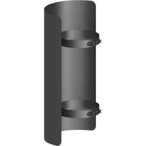 &Oslash; 120 mm Ofenrohr Strahlungsschutz - 50 cm - schwarz