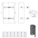 Ø 120 mm Ofenrohr Strahlungsschutz - 50 cm - schwarz