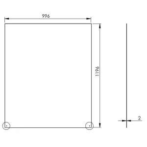 Funkenschutz Stahlbodenplatte Schwarz Rechteck 120 x 100 cm