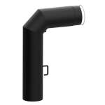 Ø 120 mm Bogen 90° abgewinkelt mit Tür und Drosselklappe RLU