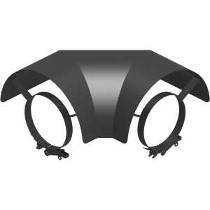 &Oslash; 120 mm Ofenrohr Strahlungsschutz - Bogen 90&deg; liegend - schwarz