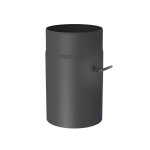 Ø 180 mm Ofenrohr 25 cm - mit Drosselklappe - schwarz